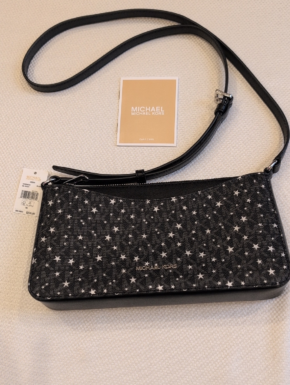 Michael Kors Black Star Print Crossbody Handbag